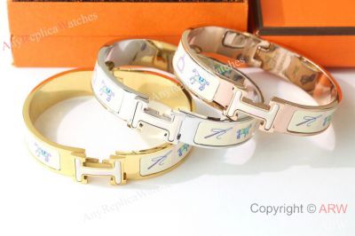 New Copy Hermes Equestrian Design Enamel Bangle Fashion